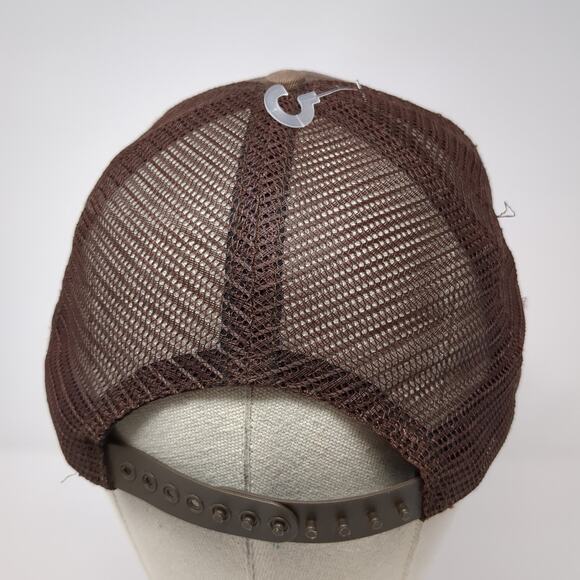 San Diego Zoo Tiger Snapback Trucker Hat Brown One Size Adjustable Mesh Back - Picture 6 of 9